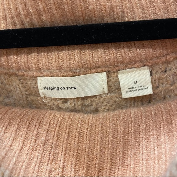 Anthropologie Sleeping On Snow Knit Off Shoulder Alpaca Blend Sweater Medium - Picture 5 of 13